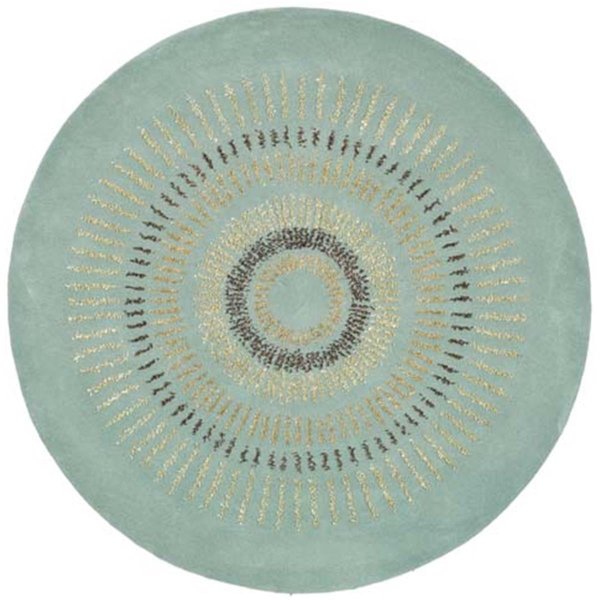 Safavieh 8 x 8 ft. Soho Hand Tufted Round Area RugLight Blue & Multicolor SOH719C-8R